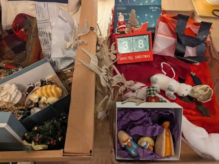 Photo of free festive Xmas stuff tree stand&2 boxes decorations (Bath & North East Somerset) #3