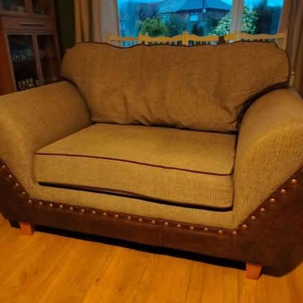 Photo of free Fabric and Faux leather sofa (Thornley DH6) #1