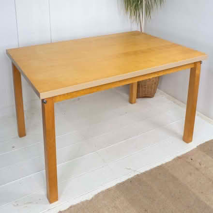 Photo of free Kitchen / dining table beech effect 120 x 80 cms (World's End RH15) #1