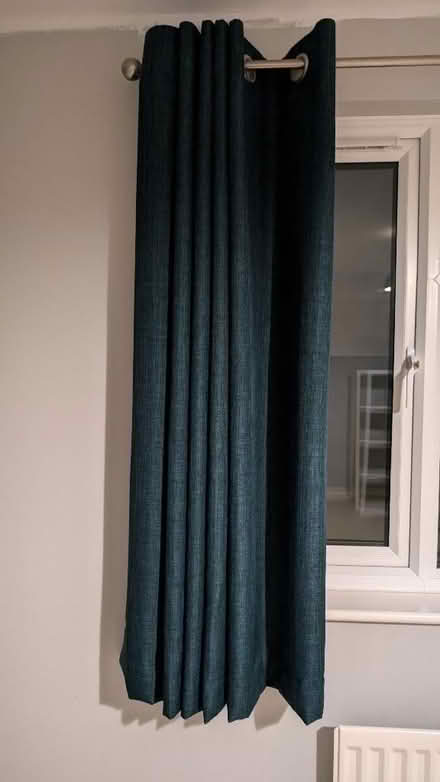 Photo of free Pair of teal curtains (North Tonbridge TN10) #2