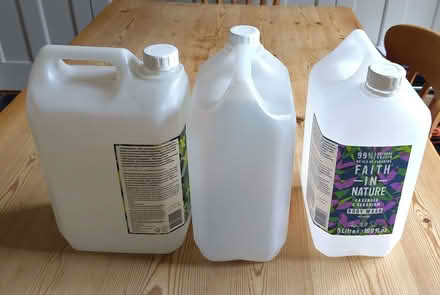Photo of free 5-litre empty plastic bottles with lids - 8 (Kings Heath B14) #1