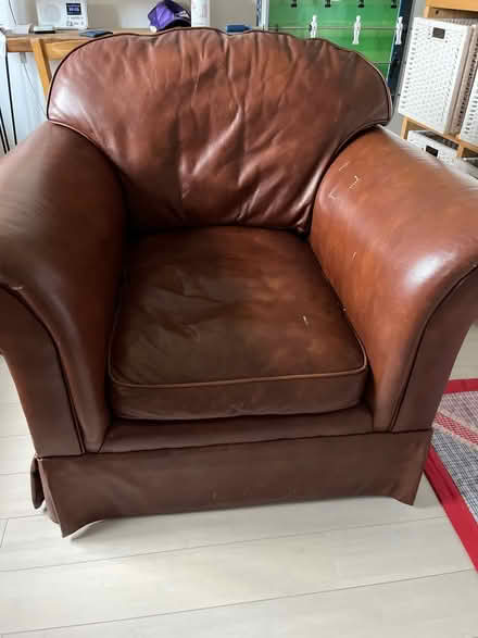 Photo of free Leather armchair (Addingham LS29) #2