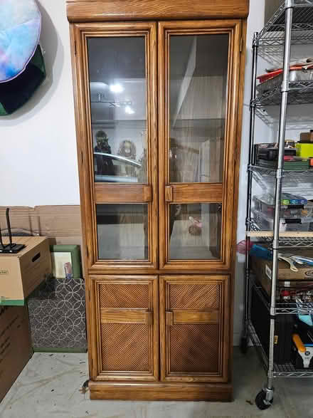 Photo of free Heavy Wood 30 inch wide hutch (Vienna near Madison HS) #3