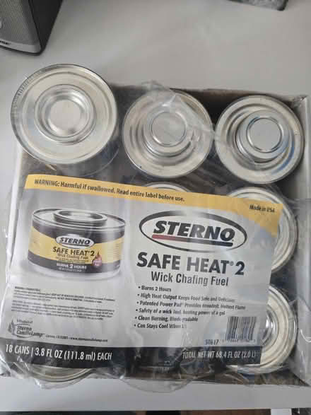 Photo of free Sterno Wick Chafing Fuel (Fletcher/Arden) #1