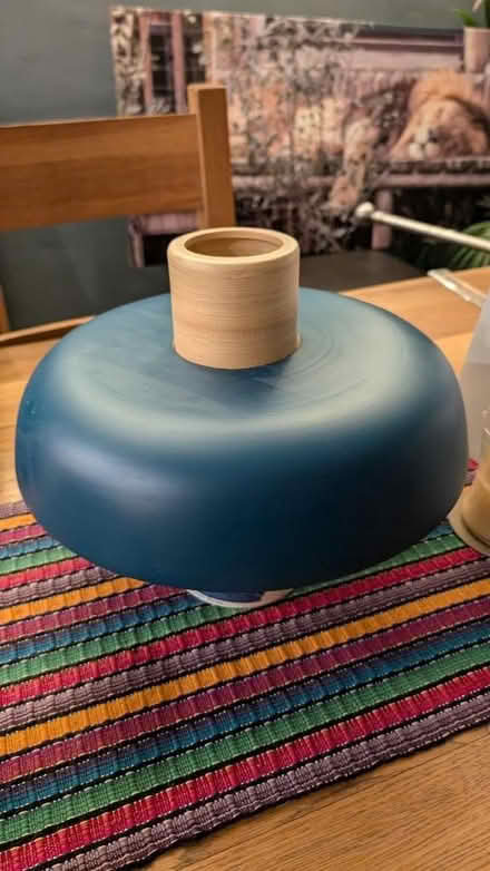 Photo of free Teal lampshade (North Tonbridge TN10) #1