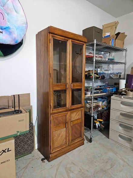 Photo of free Heavy Wood 30 inch wide hutch (Vienna near Madison HS) #1