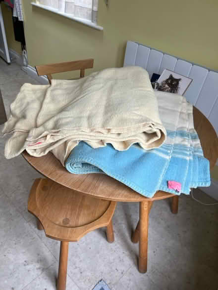 Photo of free 2 single wool blankets (Hanwell) #1