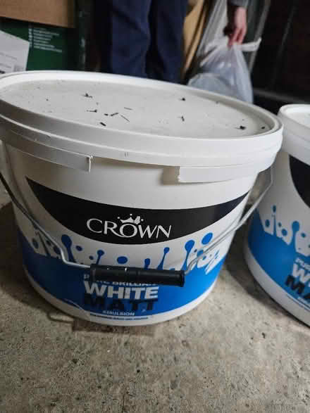 Photo of free 2 x tubs of Crown White Paint (Bestwood Park Estate NG5) #1