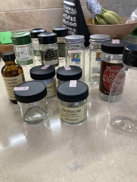 Photo of free Glass spice jars & small bottle (Arlington, VA) #1