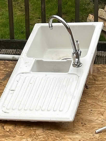 Photo of free Ceramic sink and tap (St brides major CF32) #1