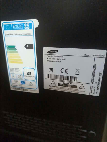 Photo of free Samsung 40" LCD TV 1920x1080 HD - Model UE40D5000PW (2011) (Dean Court OX2) #2