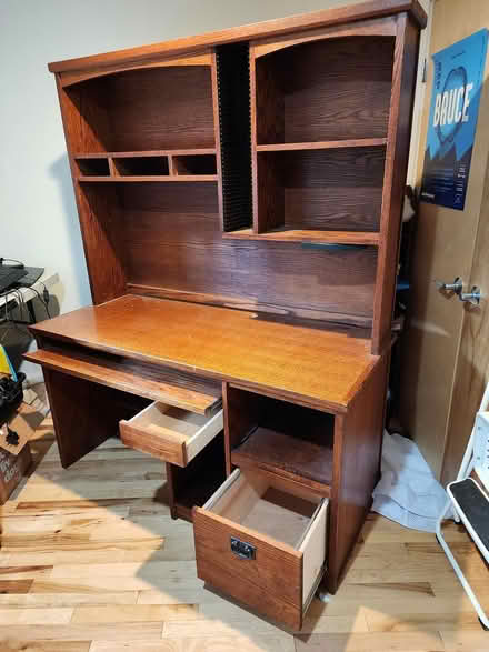 Photo of free Wood desk with top section (Portage) #1