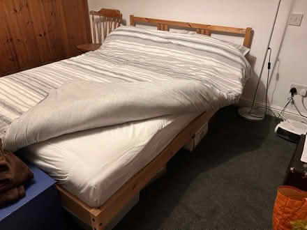 Photo of free Double bed frame (Guiseley LS20) #3