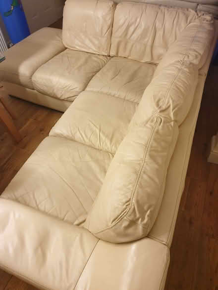 Photo of free Leather Cream Sofa (Dublin 16) #4