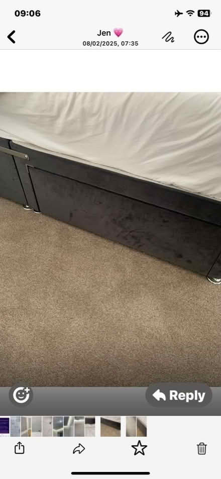 Photo of free Small double bed with headboard. (Waddicar L31) #2