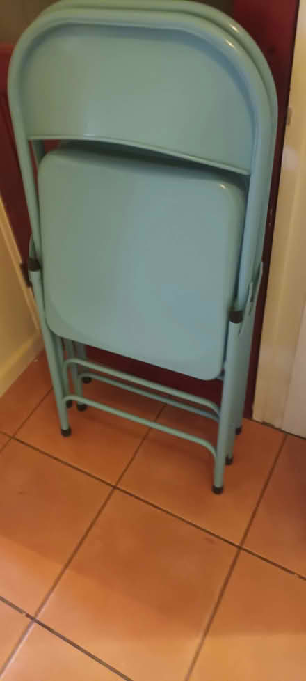 Photo of free 2 teal metal folding chairs ikea (Waltham Abbey EN9) #1