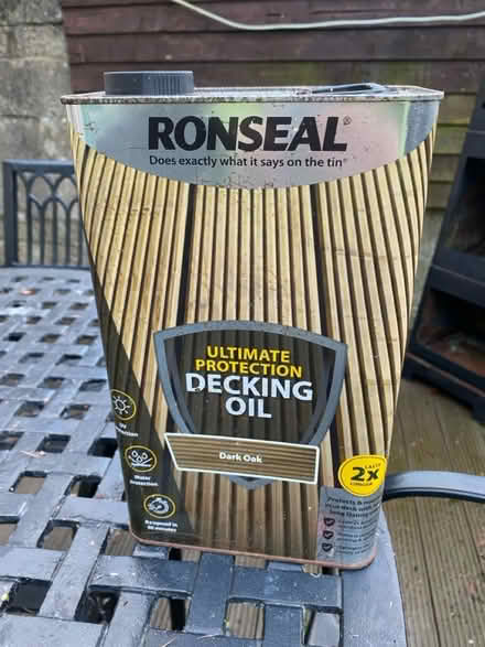 Photo of free Ronseal Decking Oil 5l (Killiney, Co Dublin) #2