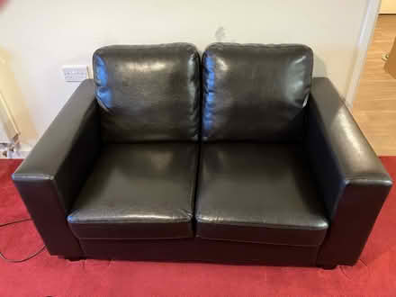 Photo of free Dark Brown Faux Leather Sofa (Redhill RH1) #1