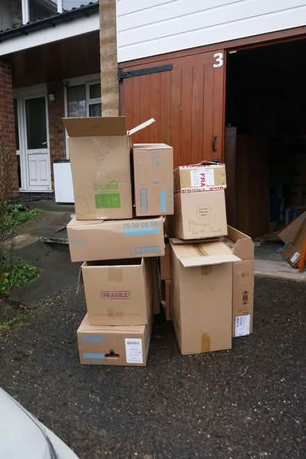 Photo of free Assorted sized cardboard boxes suitable for packing up and m (Arnold NG5) #1