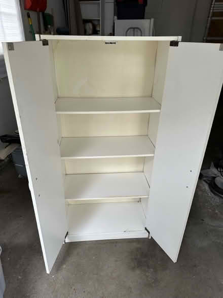 Photo of free 4 Shelf Storage Cabinet with Doors (Burien -North) #2