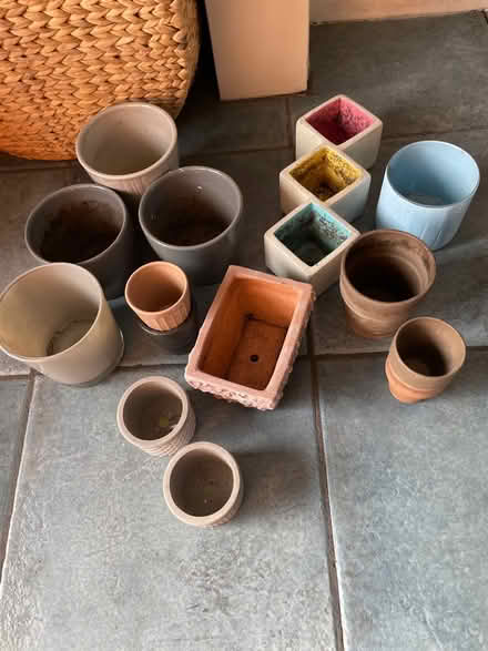 Photo of free Assorted, ceramic and glass pots (Reading, off West st) #1