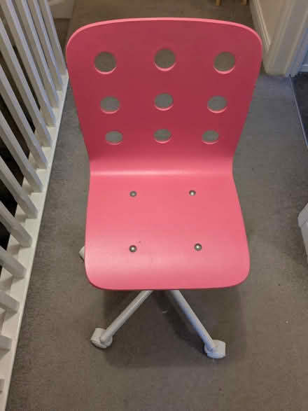 Photo of free Pink IKEA children's chair (PE19, St Neots, Love's Farm) #1