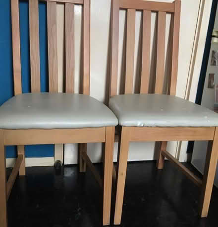 Photo of free 2 Dining Chairs(slightly scuffed seats) (Slyfield GU1) #1