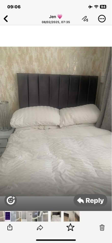 Photo of free Small double bed with headboard. (Waddicar L31) #1