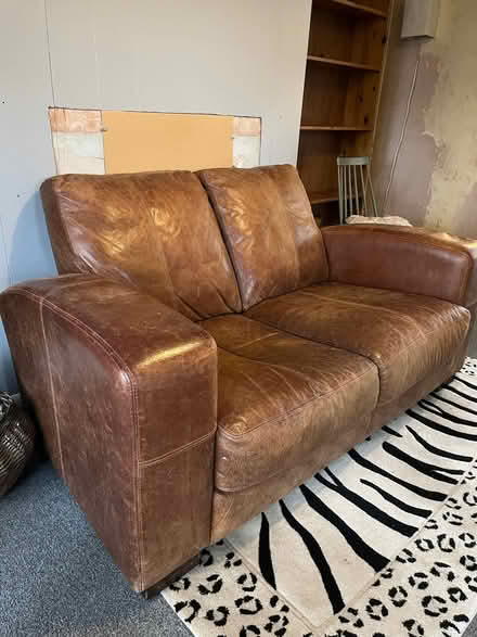 Photo of free Small leather sofa (Buxton Central SK17) #2