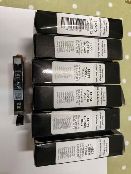 Photo of free Canon 551/550 ink cartridges (Leighton Buzzard LU7) #1