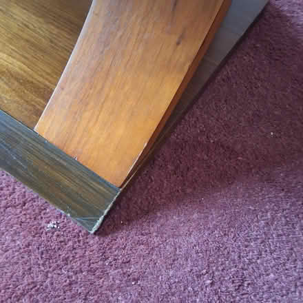 Photo of free Black glass and dark wood tv stand (Bedlington Station, NE22) #2