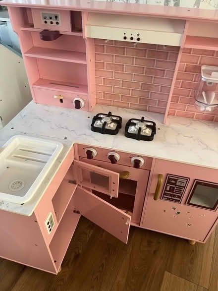 Photo of free Pink large wooden play kitchen (Southborough BR2) #1