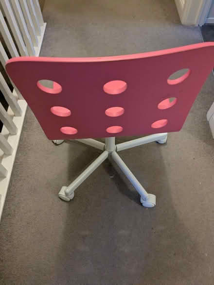 Photo of free Pink IKEA children's chair (PE19, St Neots, Love's Farm) #2