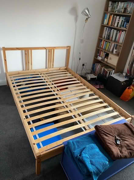 Photo of free Double bed frame (Guiseley LS20) #1