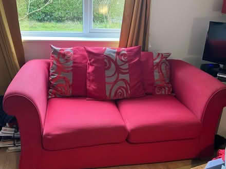 Photo of free Sofa. Red, 2 seater. 180 long 90 deep (Bomere Heath SY4) #2