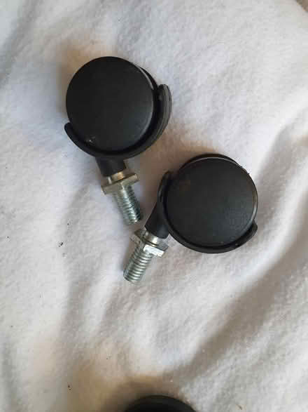 Photo of free 2 x small castor wheels used (RG23 Winklebury) #1