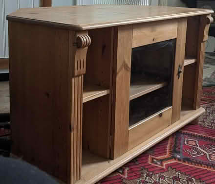 Photo of free TV pine corner unit (Llandrindod LD1) #1
