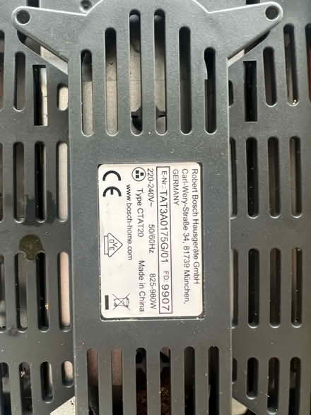Photo of free Bosch Toaster (SL5 0DU) #4