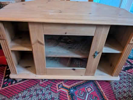 Photo of free TV pine corner unit (Llandrindod LD1) #2