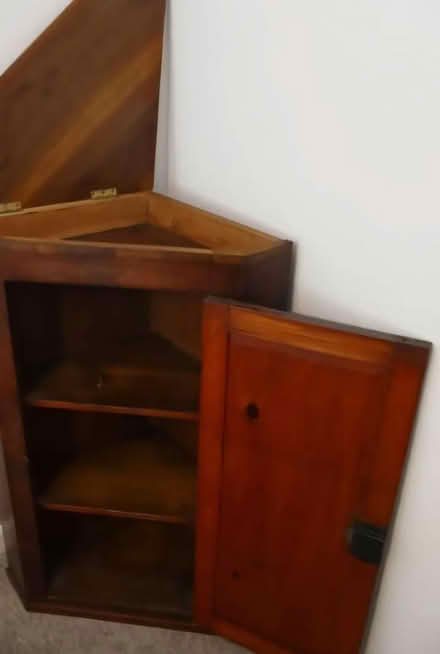 Photo of free Mahogany veneered corner unit (Wigston LE18) #2