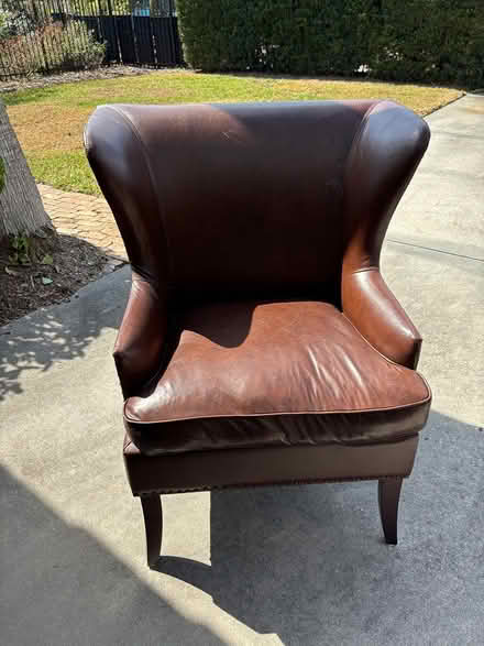 Photo of free Wing back leather chair (Maitland) #1