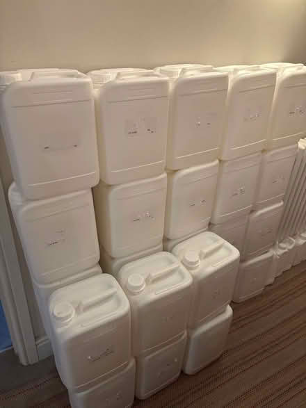 Photo of free 26 x 10 litre plastic Jerry cans (Radnage HP14) #1