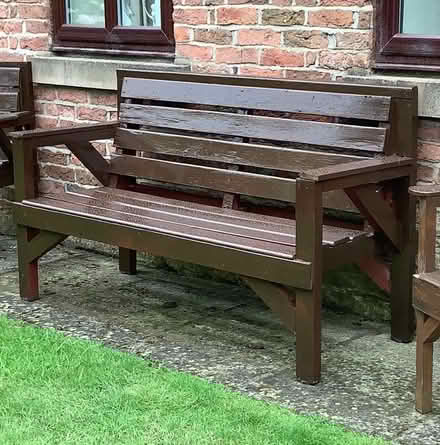 Photo of free Wooden garden bench (Holmeswood L40) #1