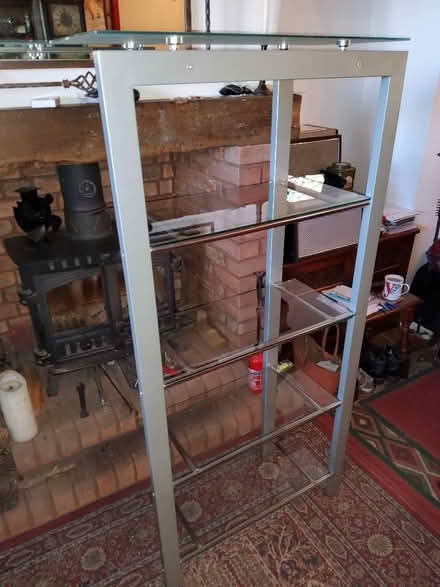 Photo of free Tall Metal / Glass Display Shelves (Marks Tey CO6) #2