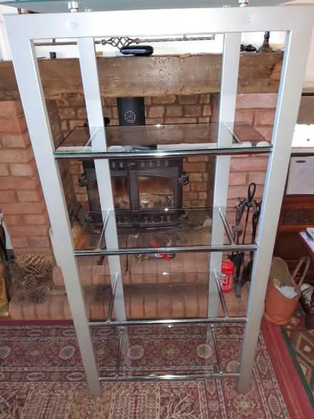 Photo of free Tall Metal / Glass Display Shelves (Marks Tey CO6) #3