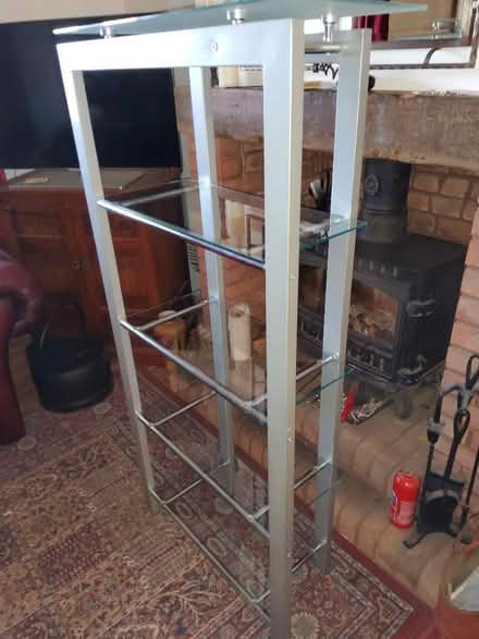 Photo of free Tall Metal / Glass Display Shelves (Marks Tey CO6) #1