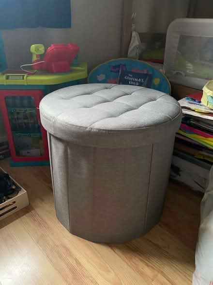 Photo of free Round ottoman storage with lid (Langley SL2) #1