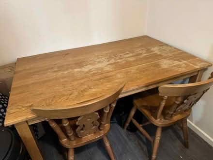 Photo of free Wooden dining table with chairs (Gillot road B16) #2