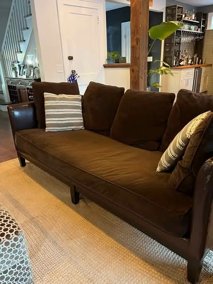 Photo of free Sofa and ottoman - espresso brown (Norwalk, CT) #3