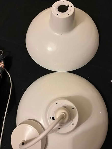 Photo of free Metal ceiling lamp shades x2 (Polegate BN24) #1